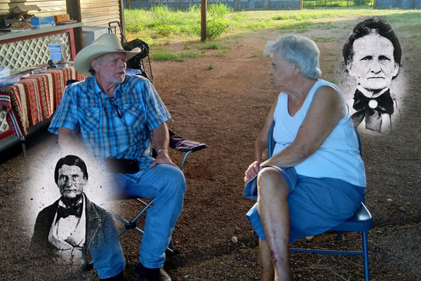 Mike Heffington plays his ggrandfather & Reta Ward plays her ggaunt in the McDade Reenactment